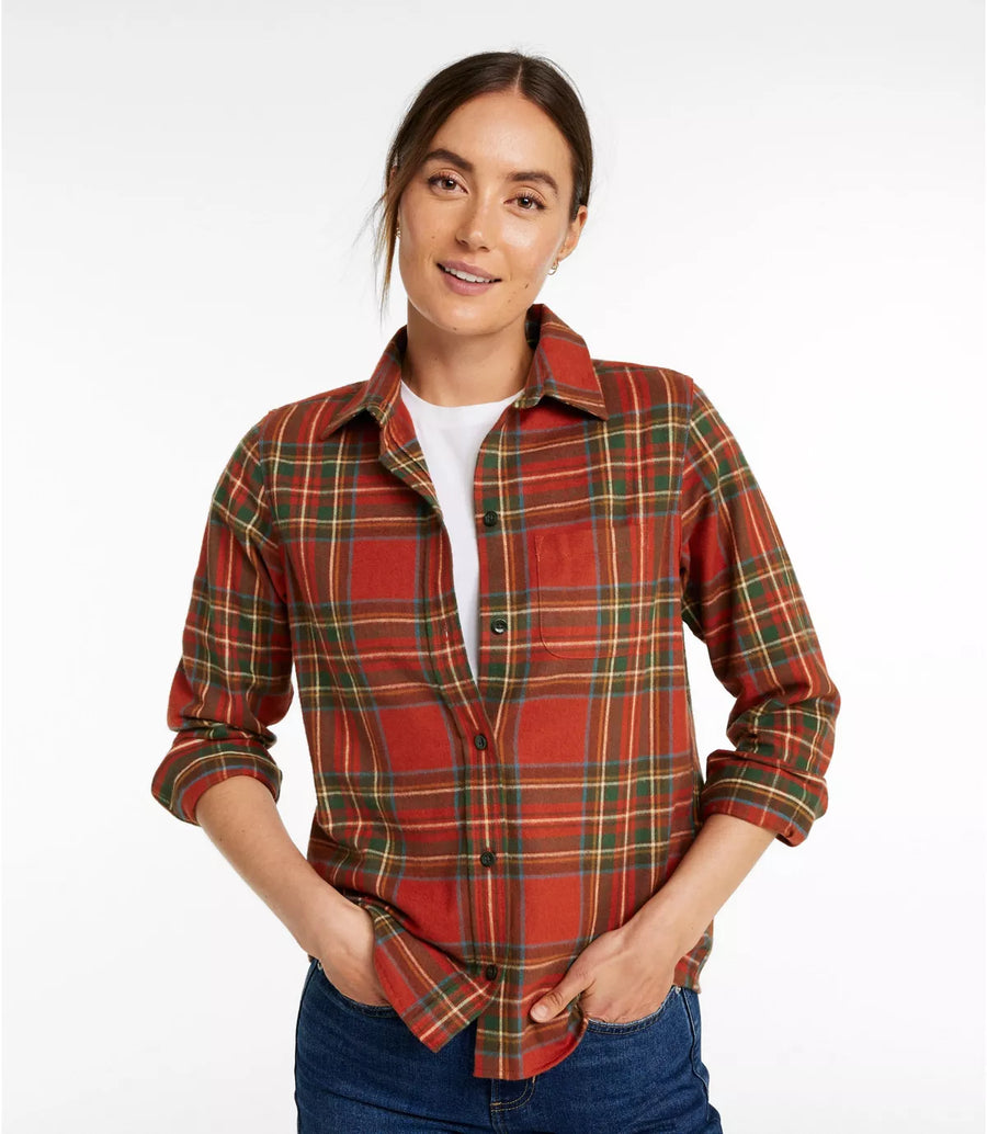 LLBean Women's Scotch Plaid Flannel Shirt
