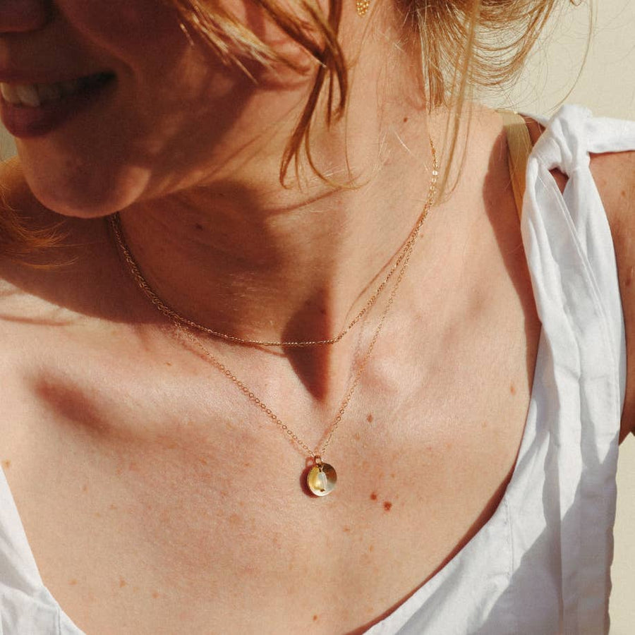 Token Cove Necklace with Opal Drop