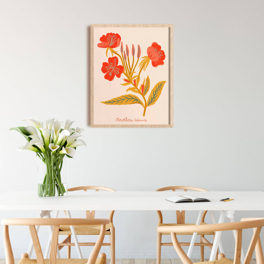 Dream Folk Studio Red Evening Primrose Art Print