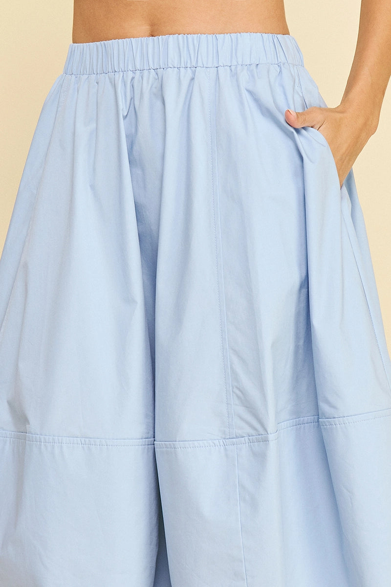 PINCH Pleated Poplin Midi Skirt
