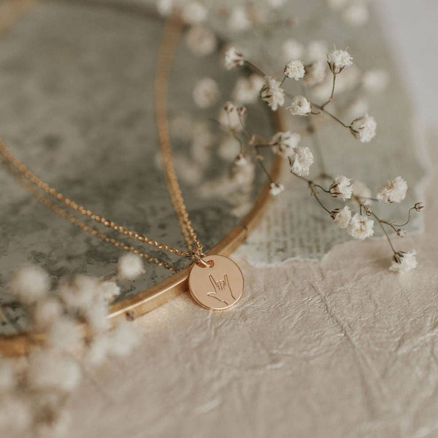 Mauve Jewelry I Love You Necklace