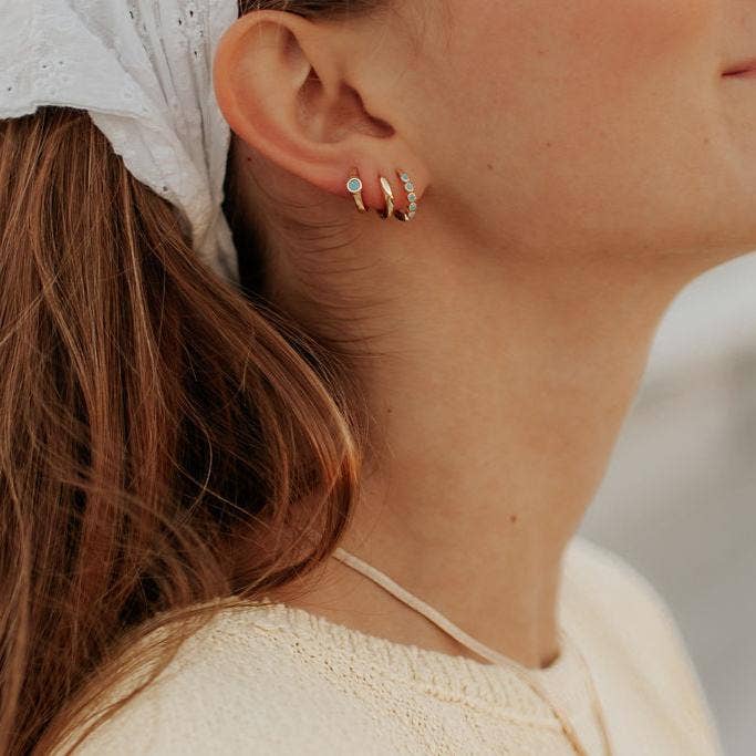 Mauve Jewelry Gaby Turquoise Hoops