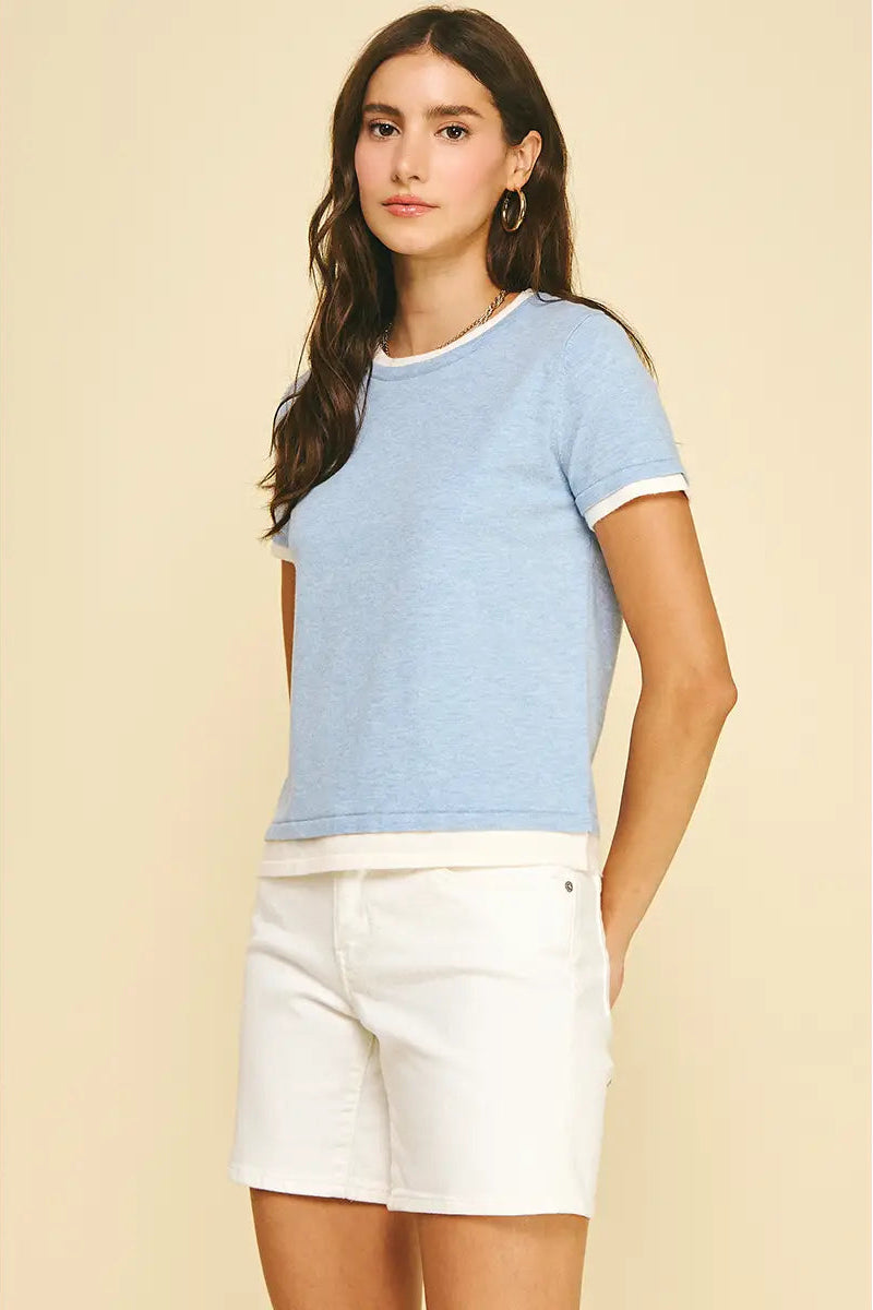PINCH Double Layered Knit Top