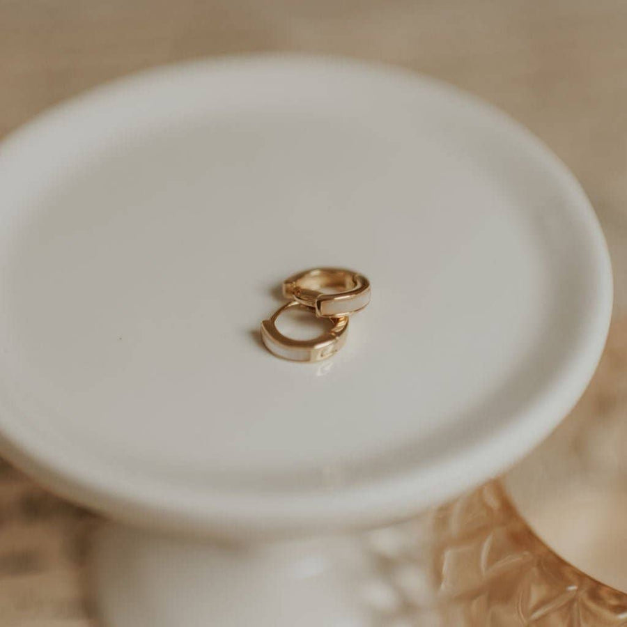 Mauve Jewelry Ruth Pearl Hoops
