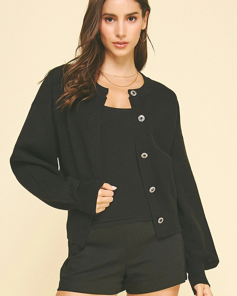 Jewel Button Down Cardigan