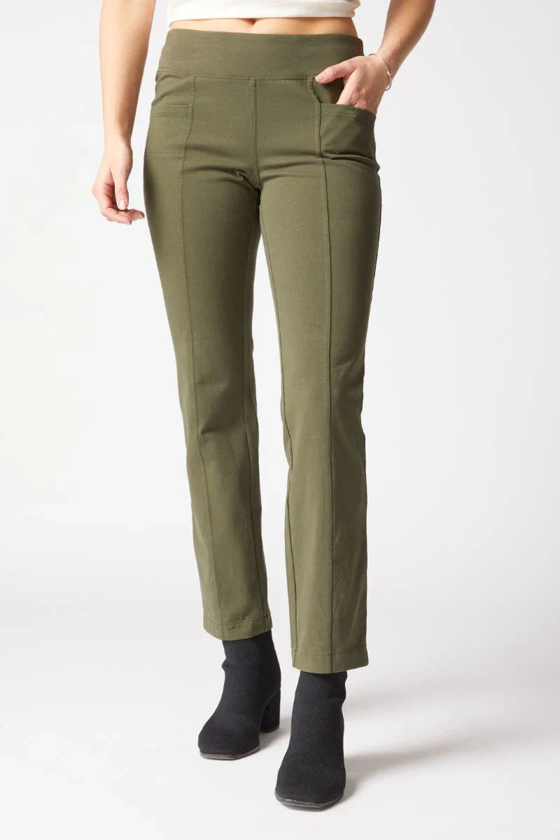 Stonewash Knit Straight Pant