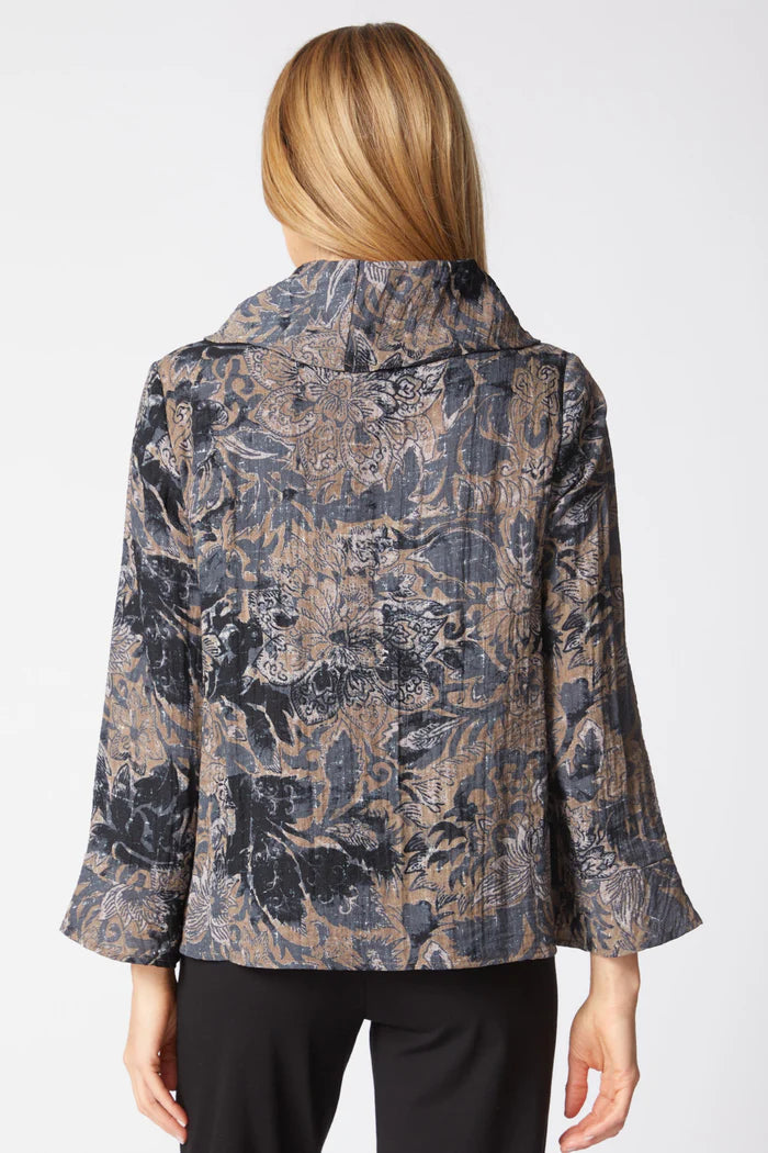 Express Travel Jacobian Floral Cowl Pullover