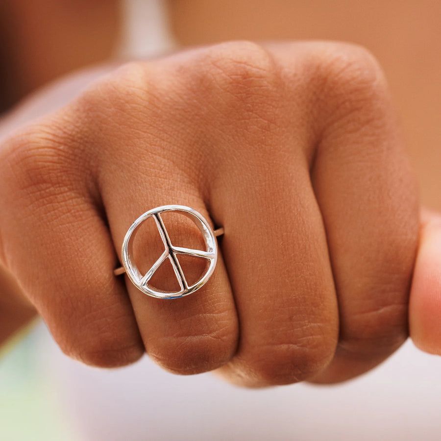 Pura Vida Peace Sign Ring