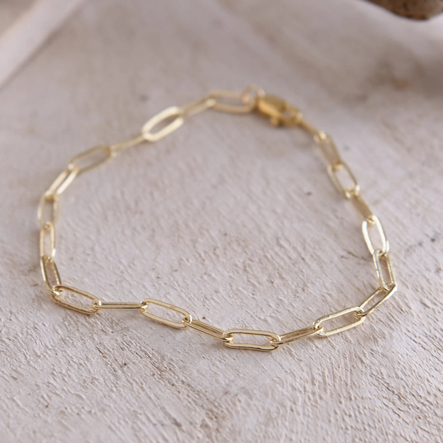 Cecelia Paperclip Chain Bracelet 7"