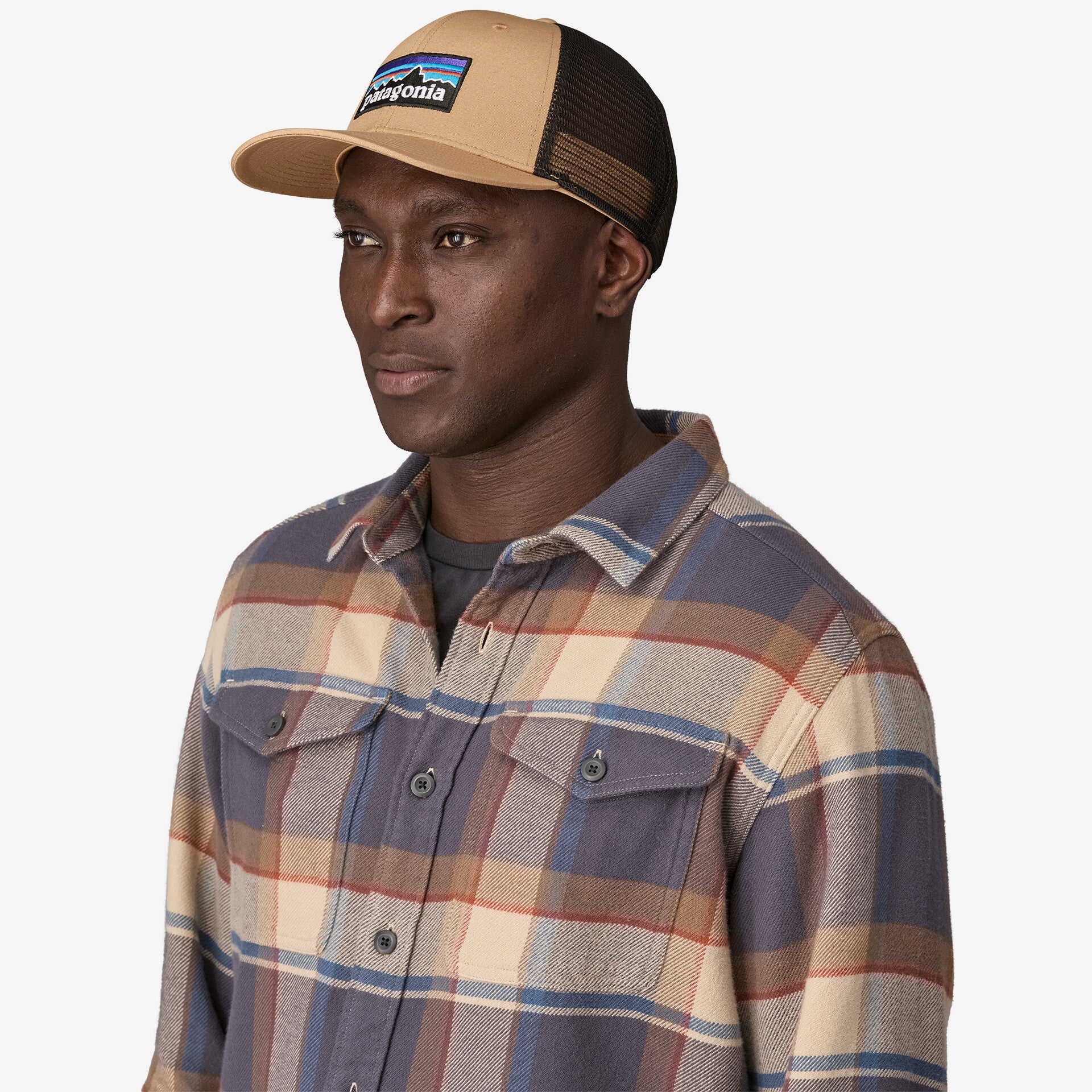 Patagonia  Grayling Brown P-6 Logo Trucker Hat