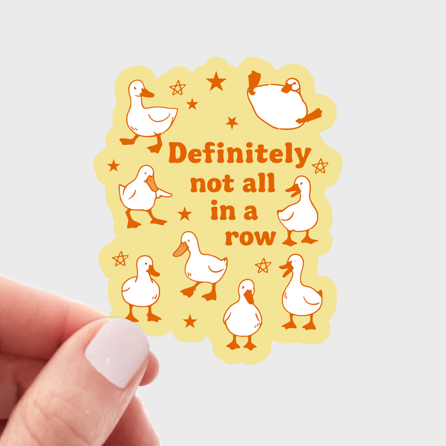 Yarnival Definitely Not All in a Row Sticker