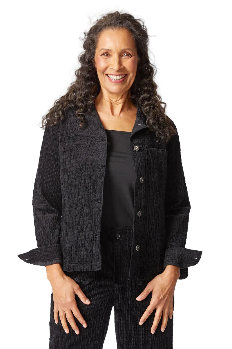 Rustic Stretch Cord Boyfriend Jacket