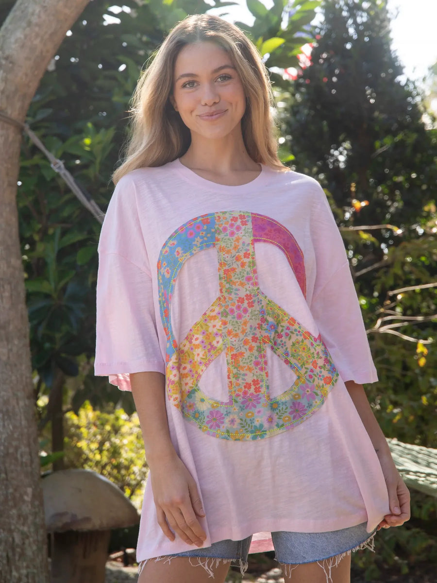 Oversized Cotton Applique Tee