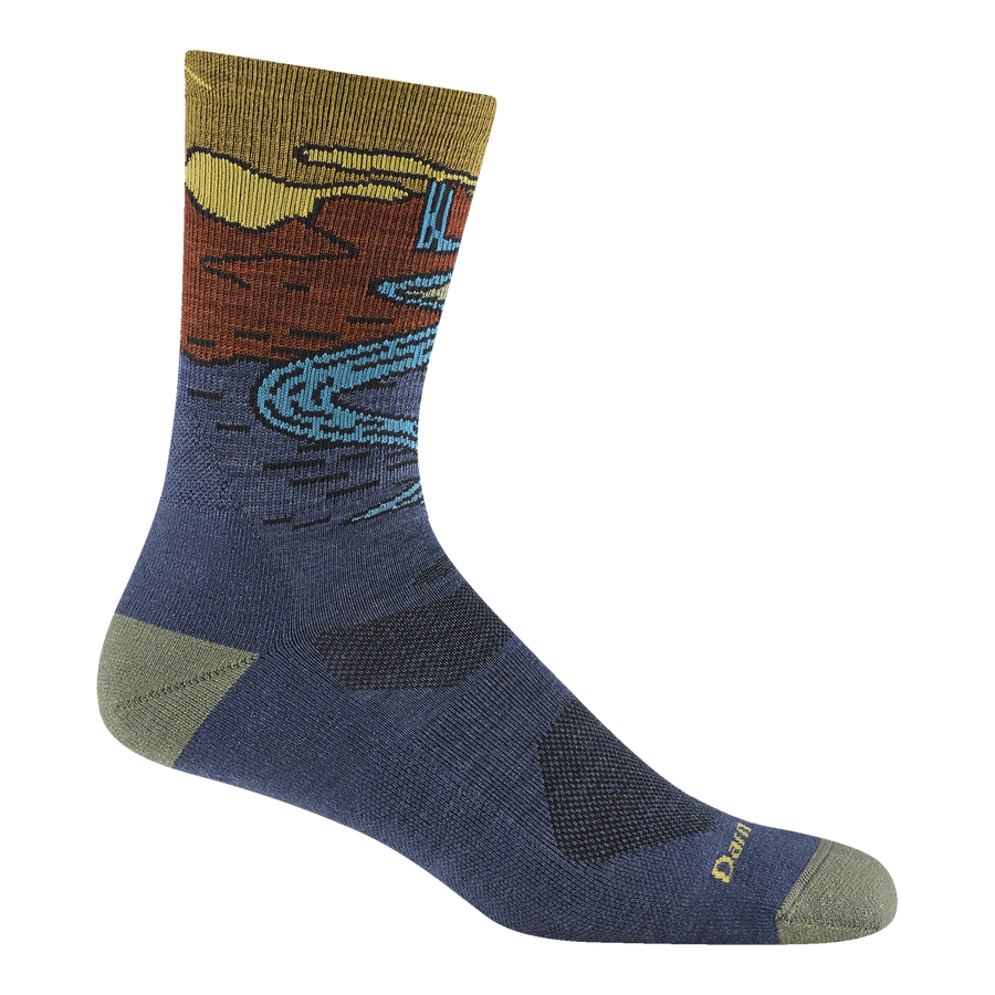 Darn Tough Men's Chasing Waterfalls Micro Crew Lightweight Hiking Sock