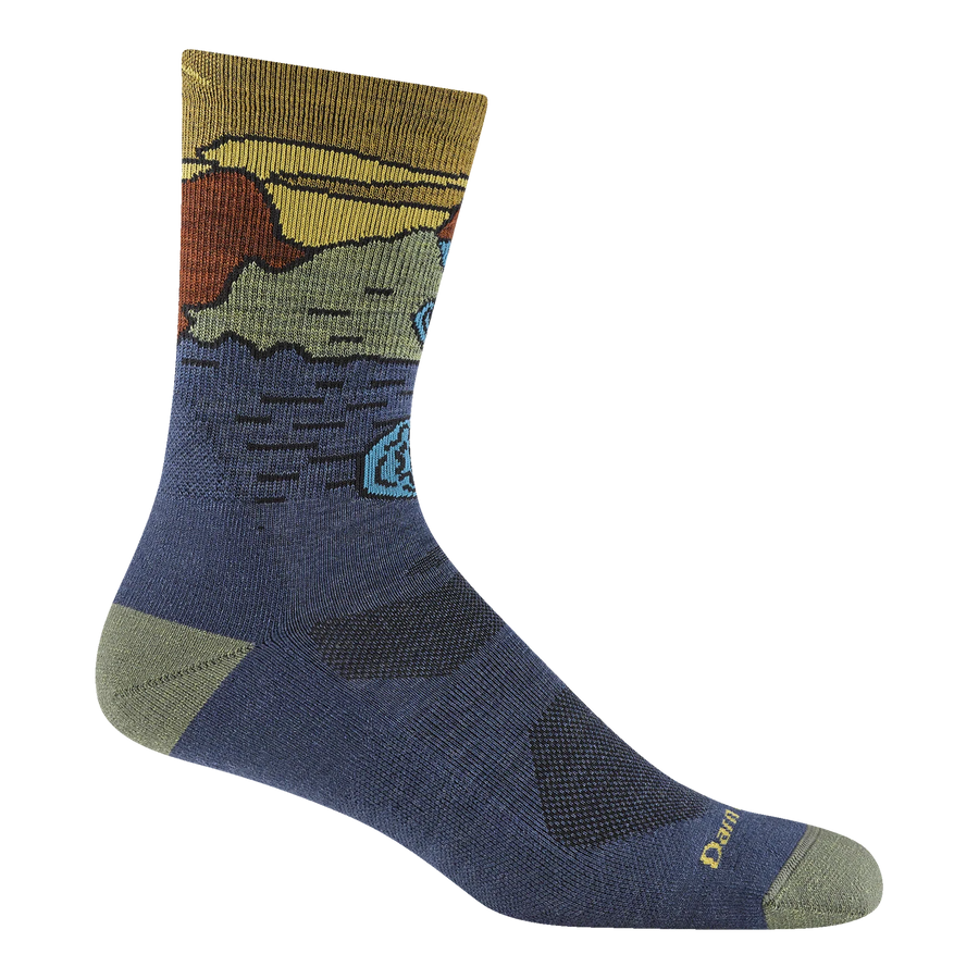 Darn Tough Men's Chasing Waterfalls Micro Crew Lightweight Hiking Sock