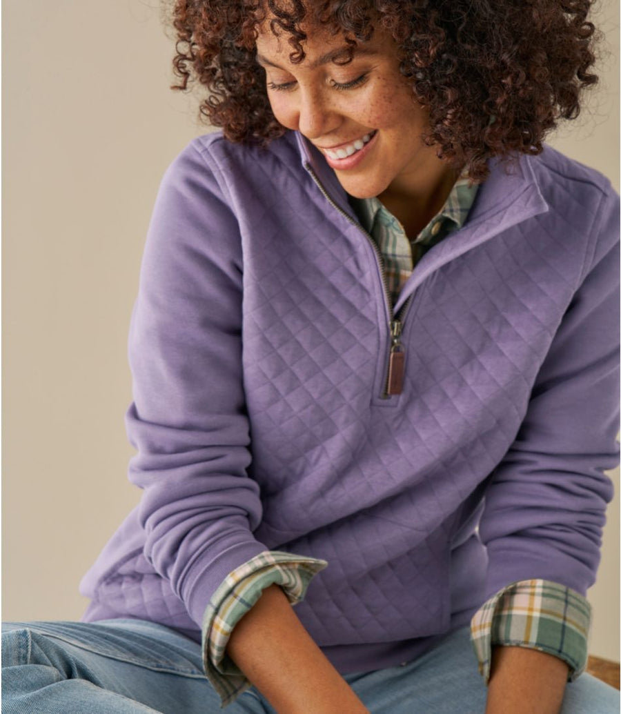 Women's Quilted Quarter-Zip Pullover