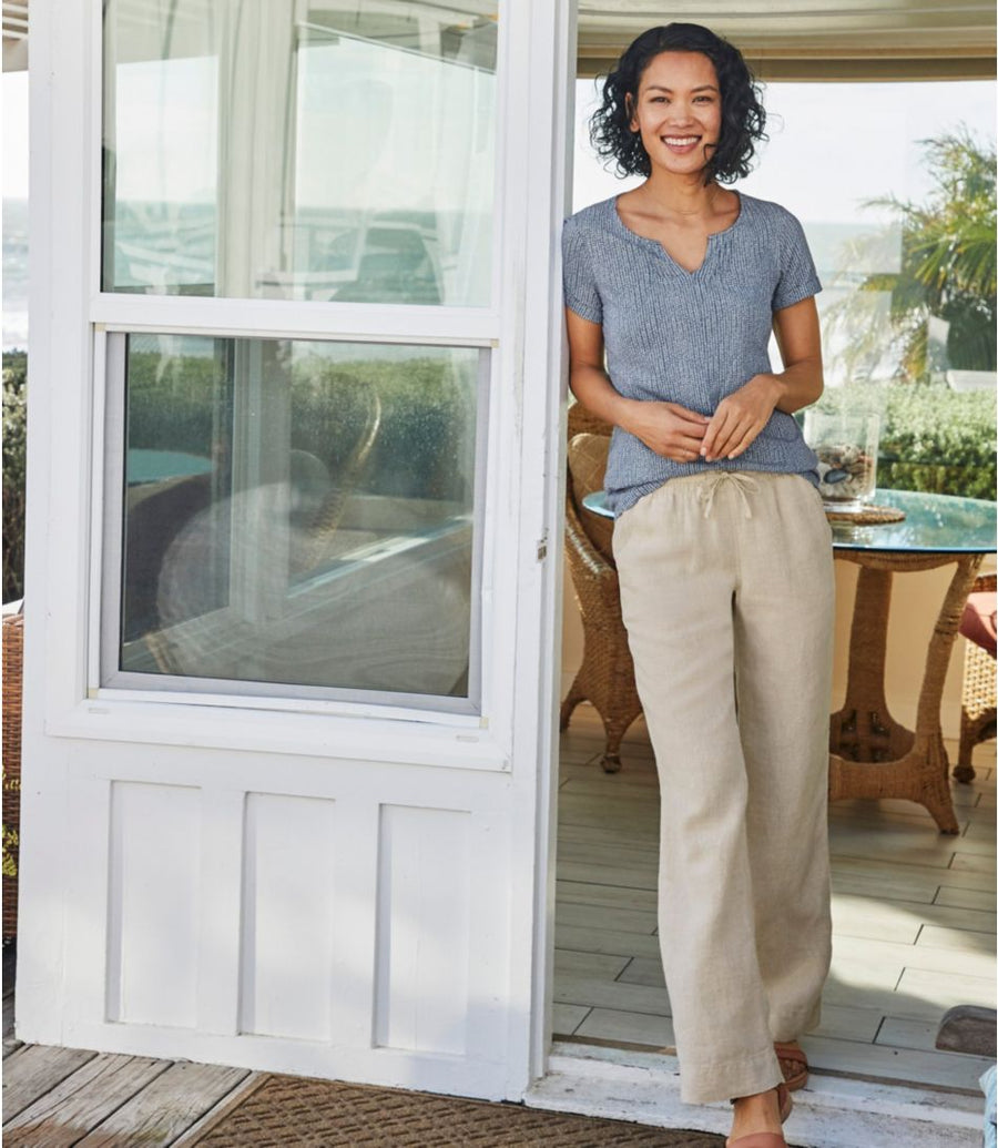 Women's Premium Washable Linen Pull-On Pants