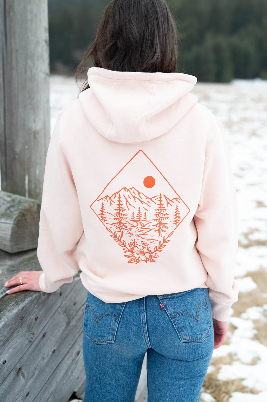 Take Me to the Wildflowers Unisex Hoodie - Pale Pink