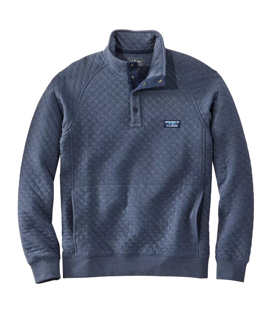 LLBean Men's Mockneck Quilted Sweatshirt