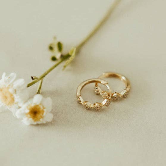Mauve Jewelry Alice Diamond Hoops