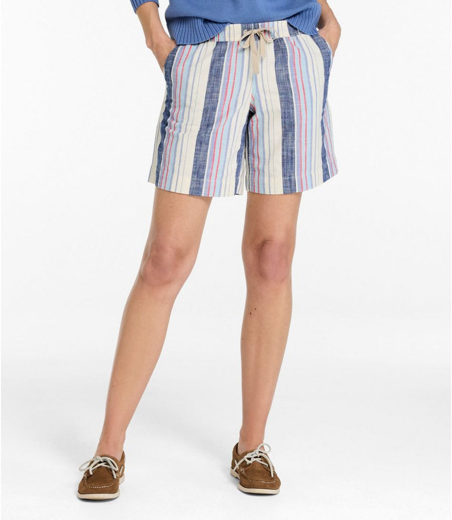 L.L.Bean Women's Lakewashed Dock Shorts Stripe