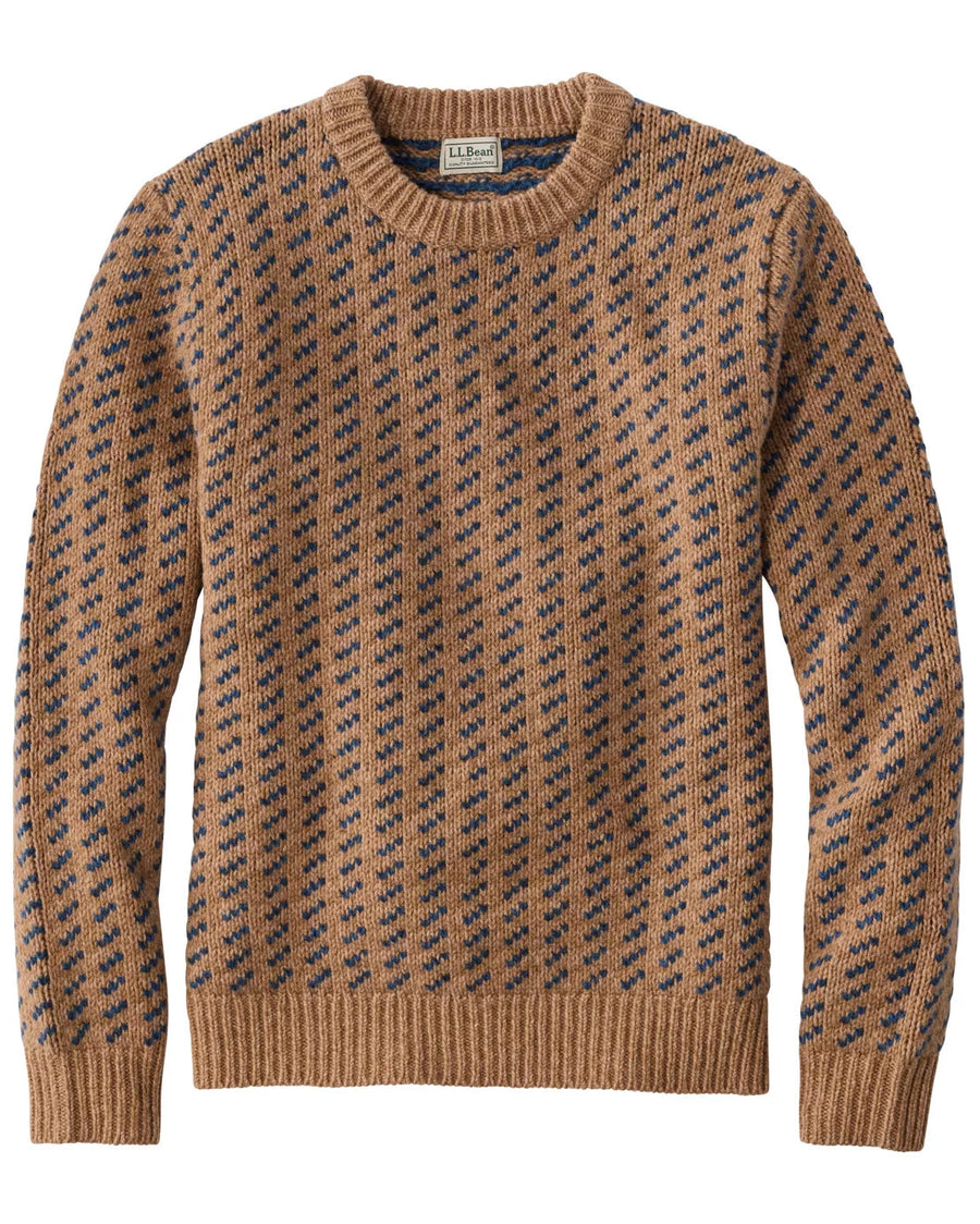 LLBean Men's Classic Ragg Wool Crew Sweater Birdseye Crewneck