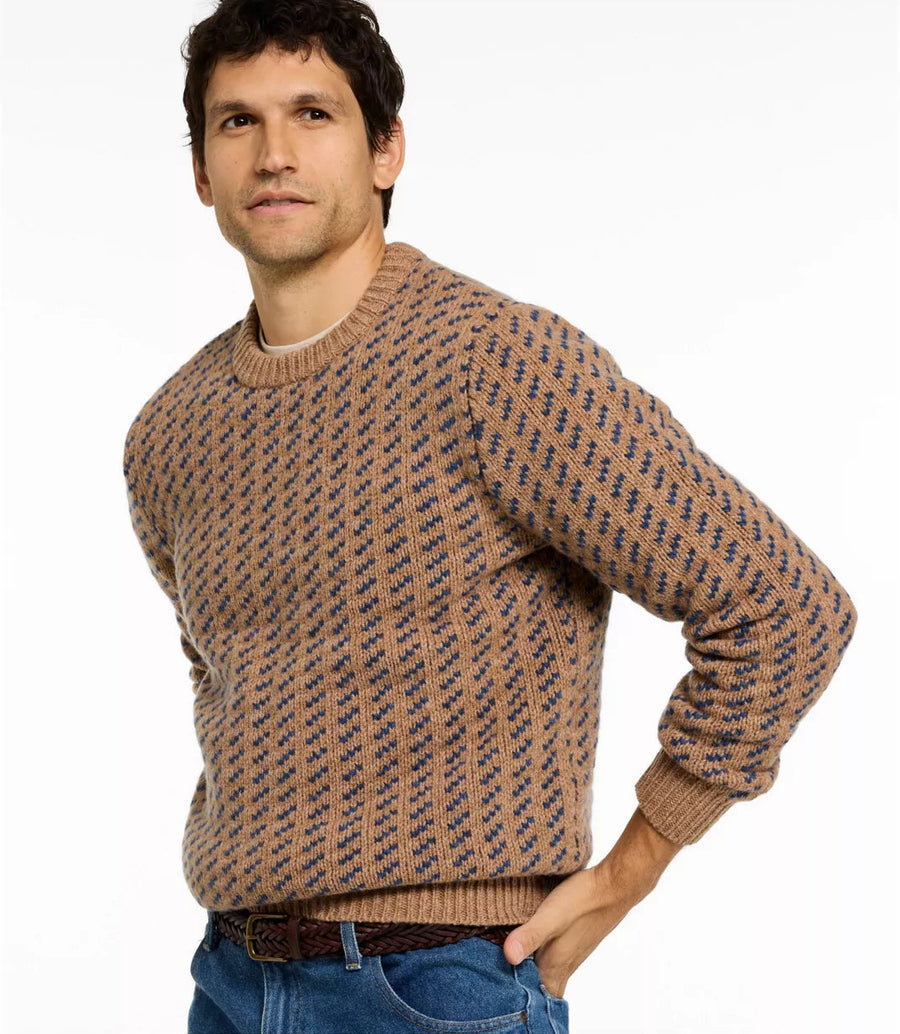 LLBean Men's Classic Ragg Wool Crew Sweater Birdseye Crewneck