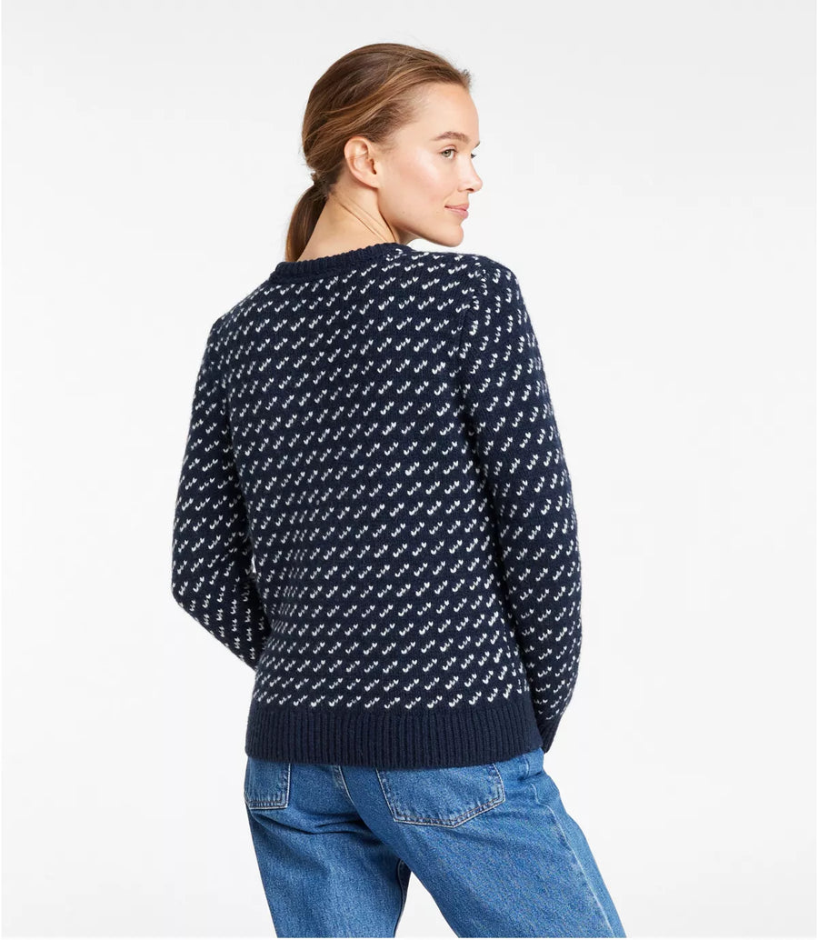 LLBean Women's Classic Ragg Wool Crewneck Birdseye Sweater