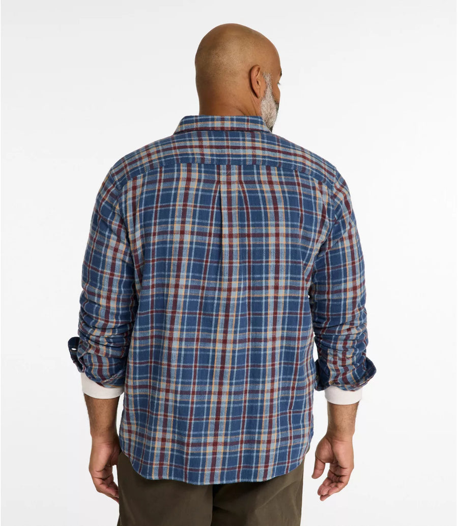 LLBean M's 1912 Field Plaid Flannel Shirt Slightly Fitted