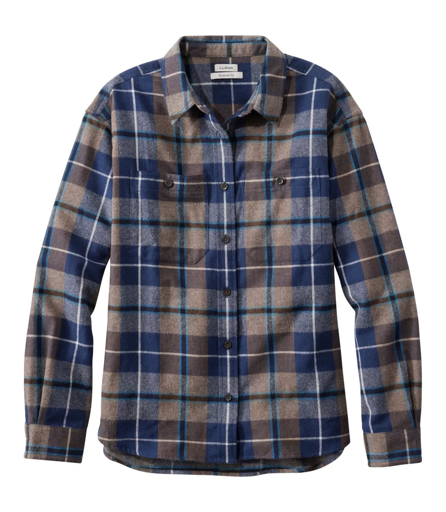 LLBean Women's Scotch Plaid Heritage Boyfriend Flannel