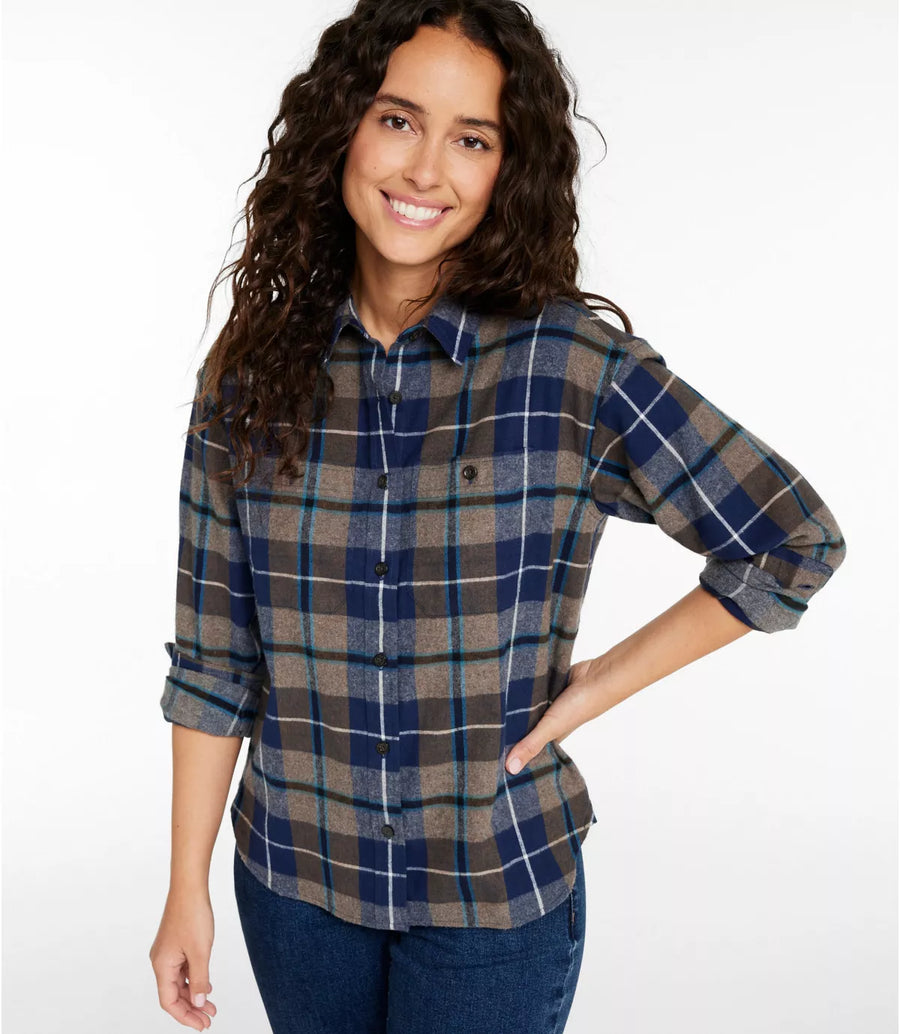 LLBean Women's Scotch Plaid Heritage Boyfriend Flannel