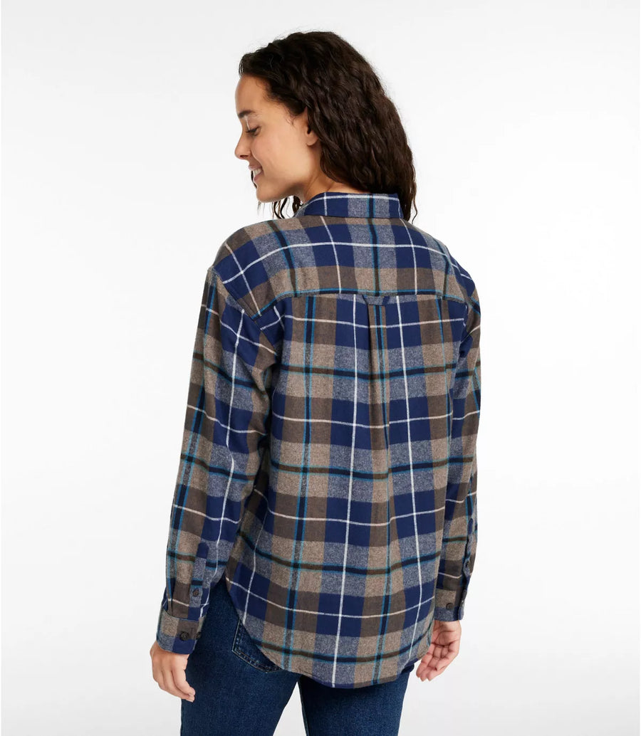 LLBean Women's Scotch Plaid Heritage Boyfriend Flannel
