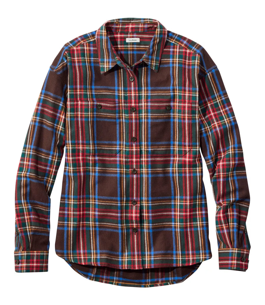 LLBean Women's Scotch Plaid Heritage Boyfriend Flannel
