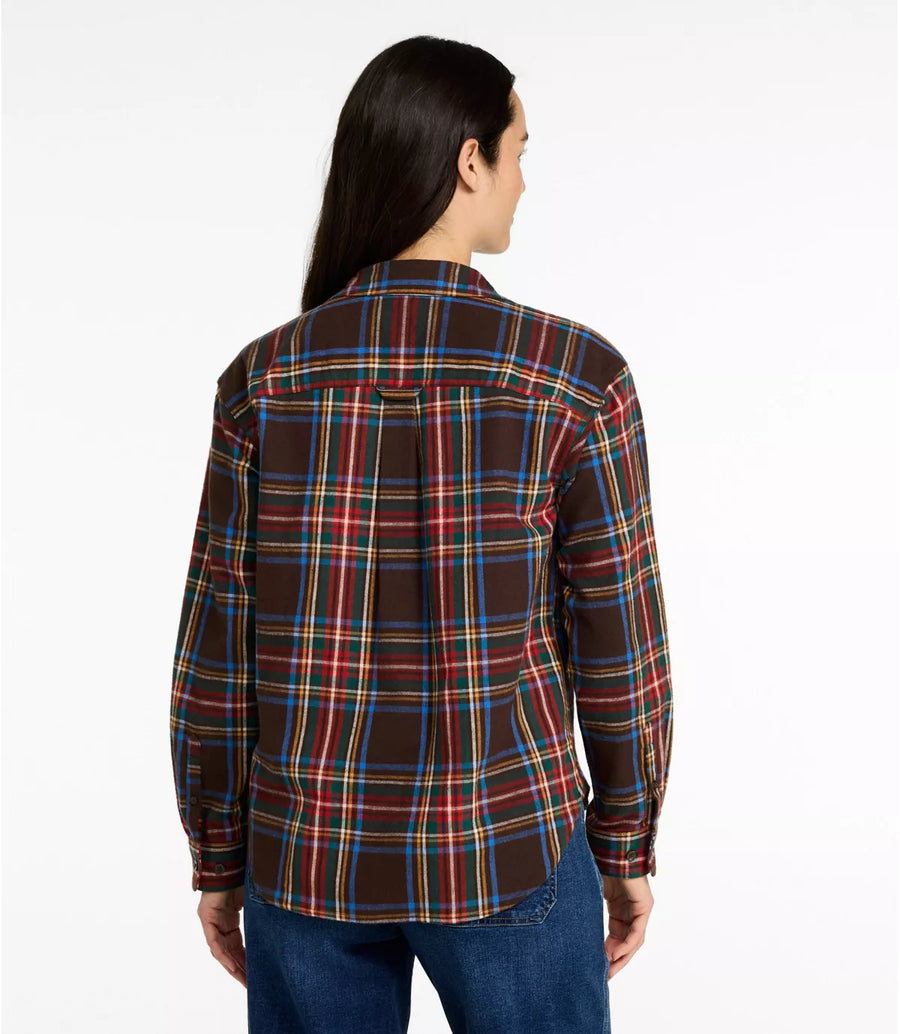 LLBean Women's Scotch Plaid Heritage Boyfriend Flannel