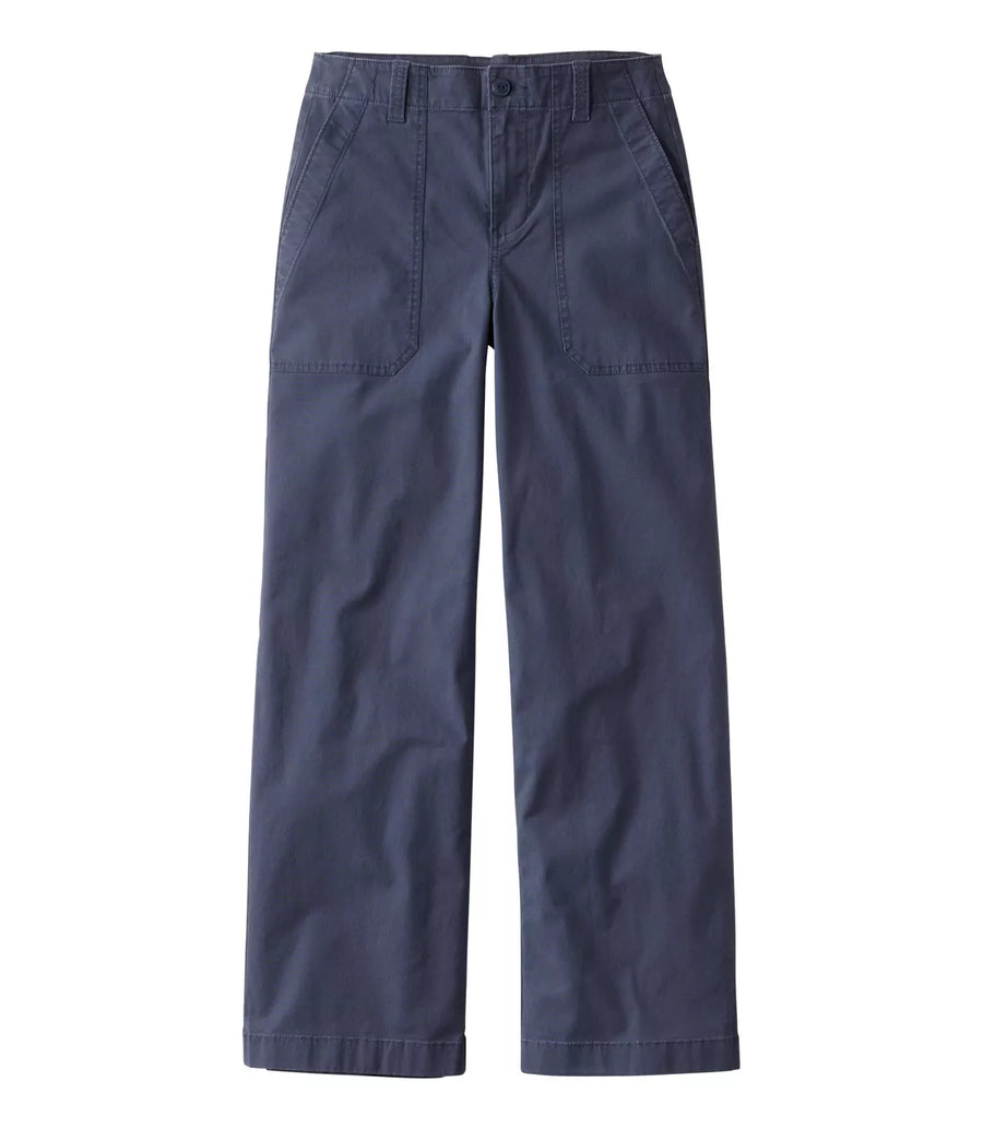 LLBean Women's 207 Vintage Cotton Canvas Pant High-Rise Wide Leg