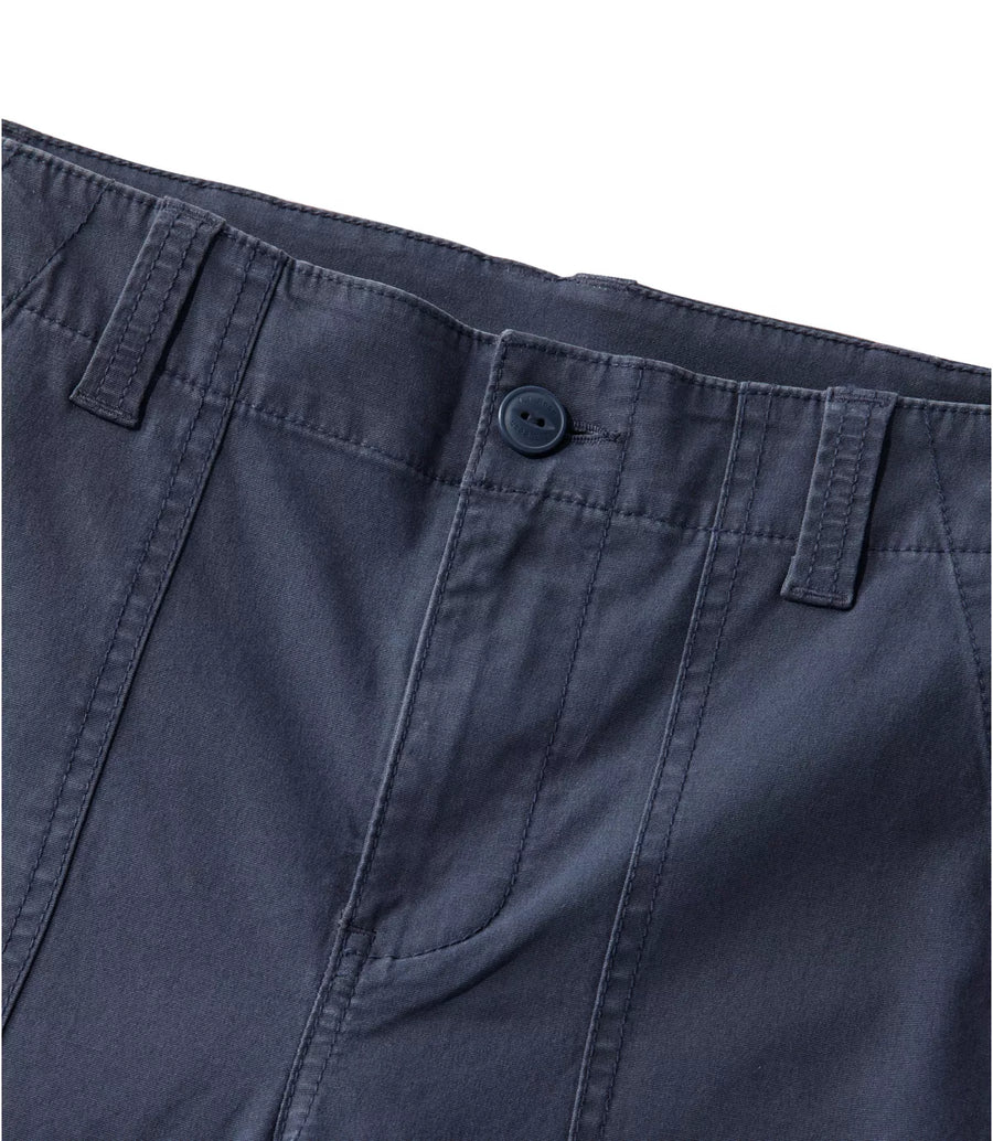 LLBean Women's 207 Vintage Cotton Canvas Pant High-Rise Wide Leg
