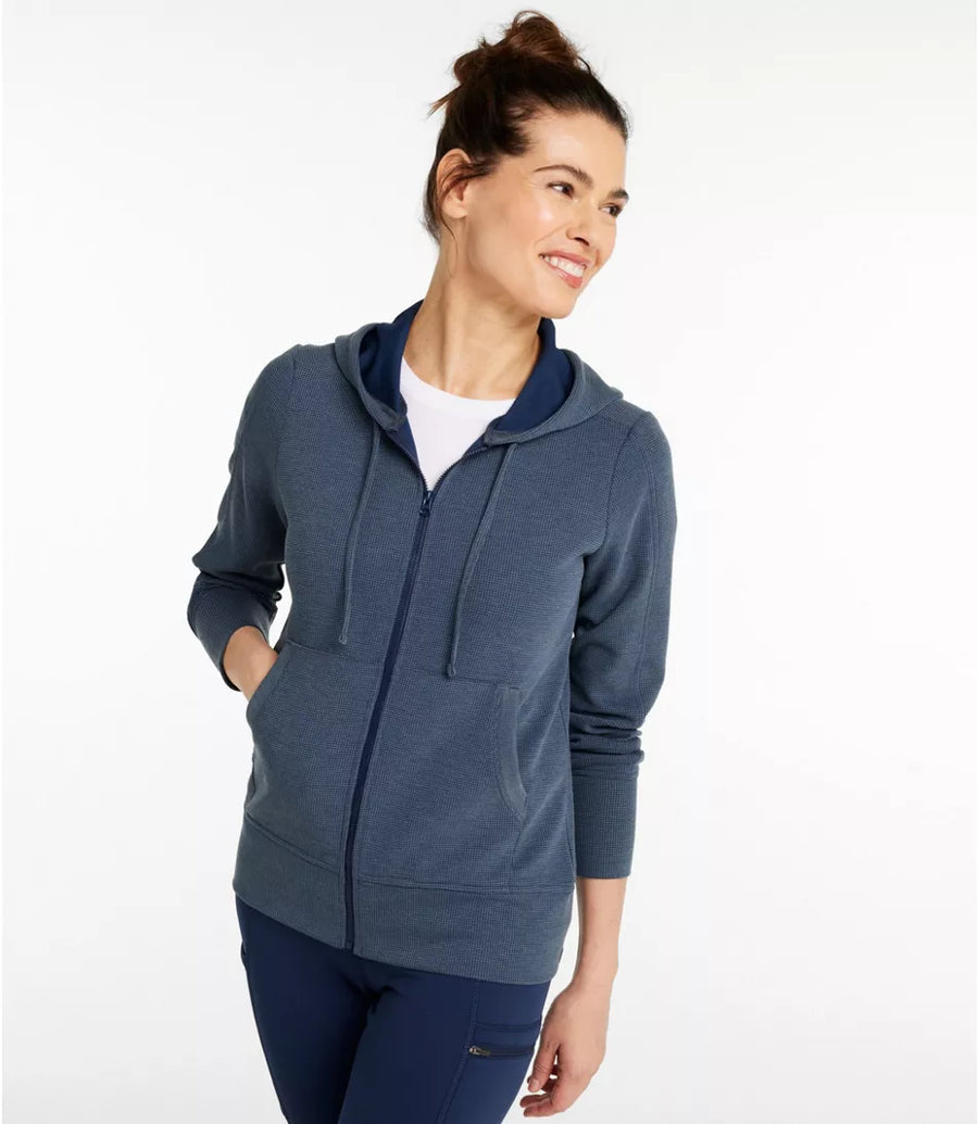 L.L.Bean Women's Mountainside Micro Waffle Full-Zip Jacket