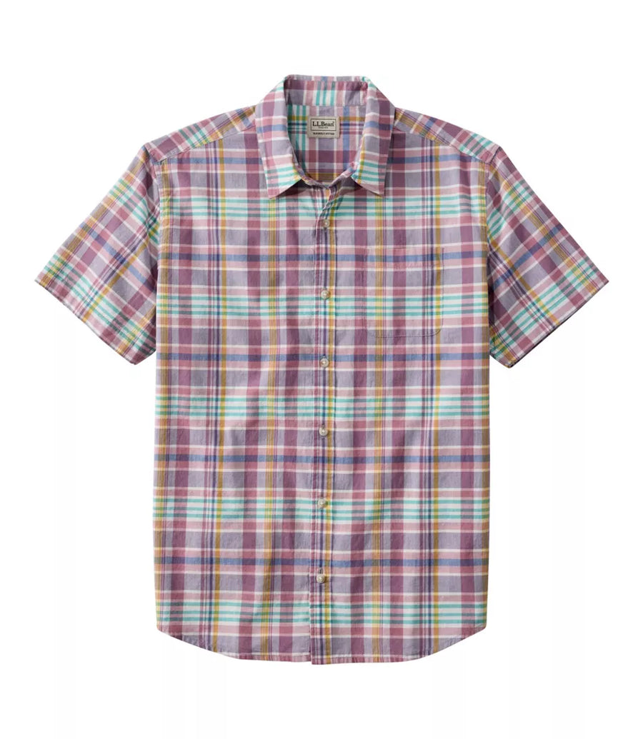 L.L.Bean Men's Short Sleeve Madras Shirt