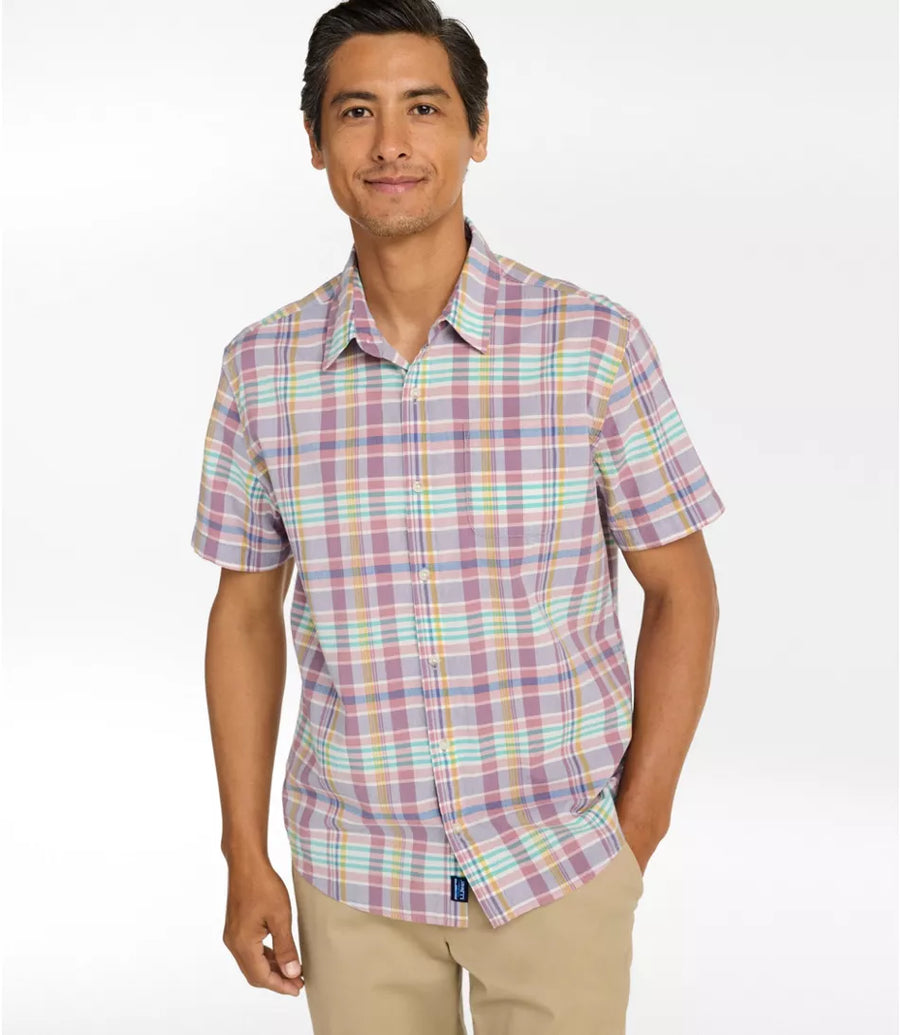 L.L.Bean Men's Short Sleeve Madras Shirt