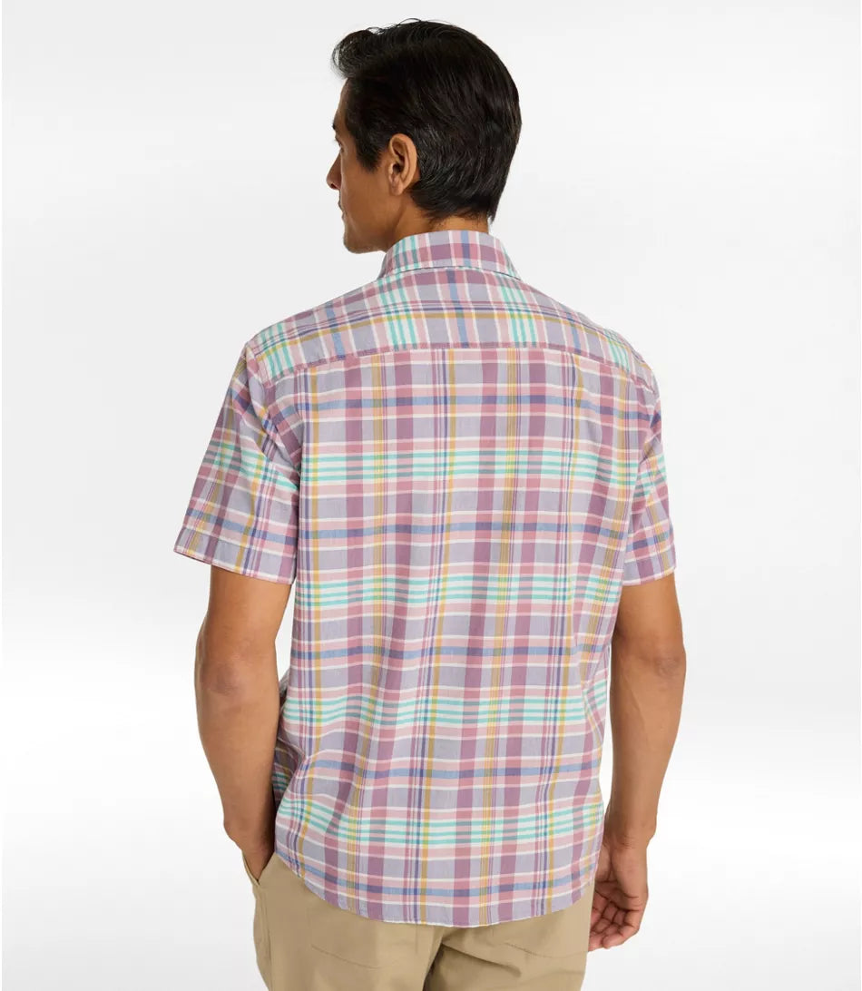 L.L.Bean Men's Short Sleeve Madras Shirt
