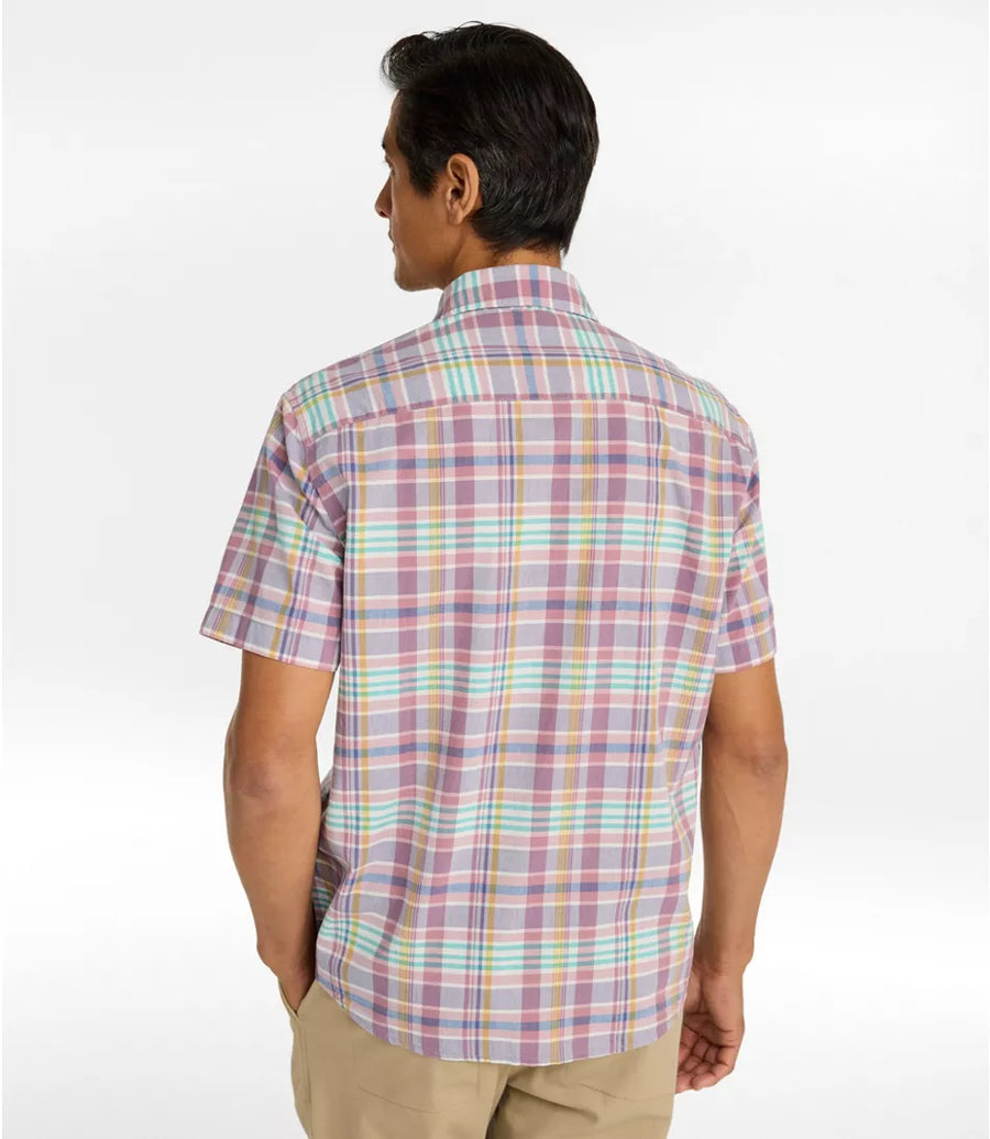 L.L.Bean Men's Short Sleeve Madras Shirt