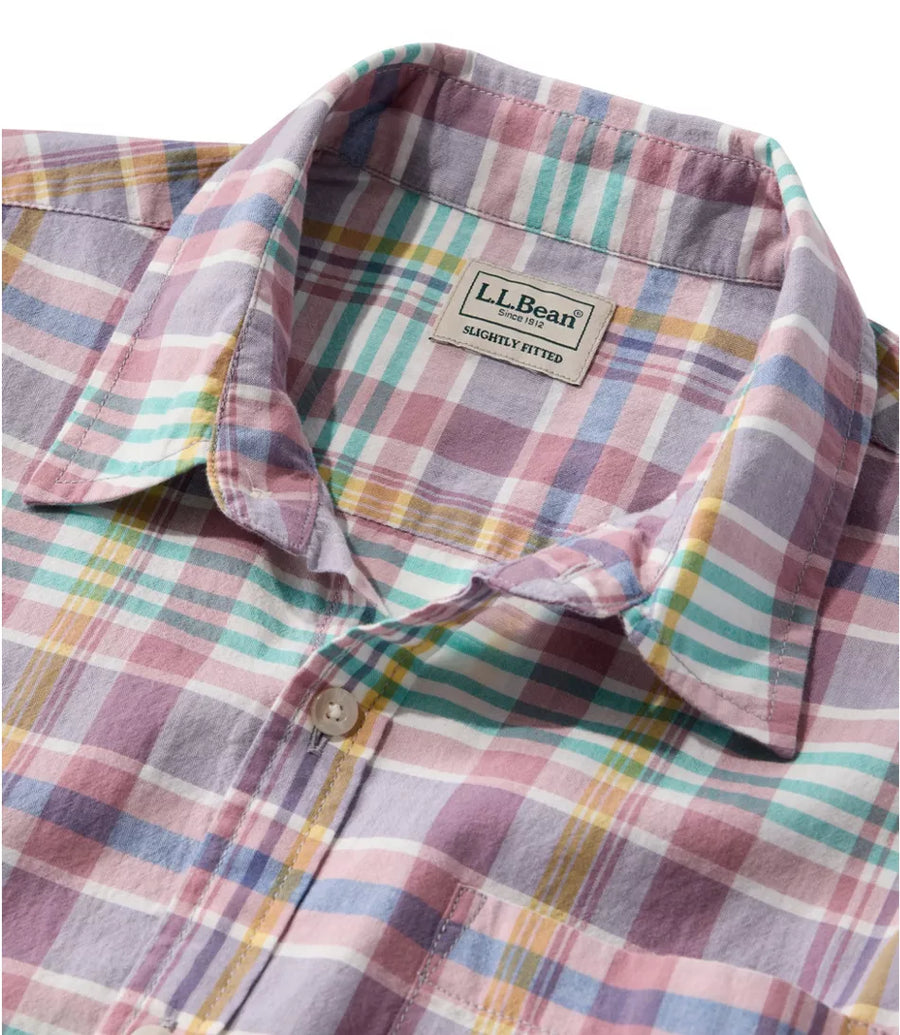L.L.Bean Men's Short Sleeve Madras Shirt