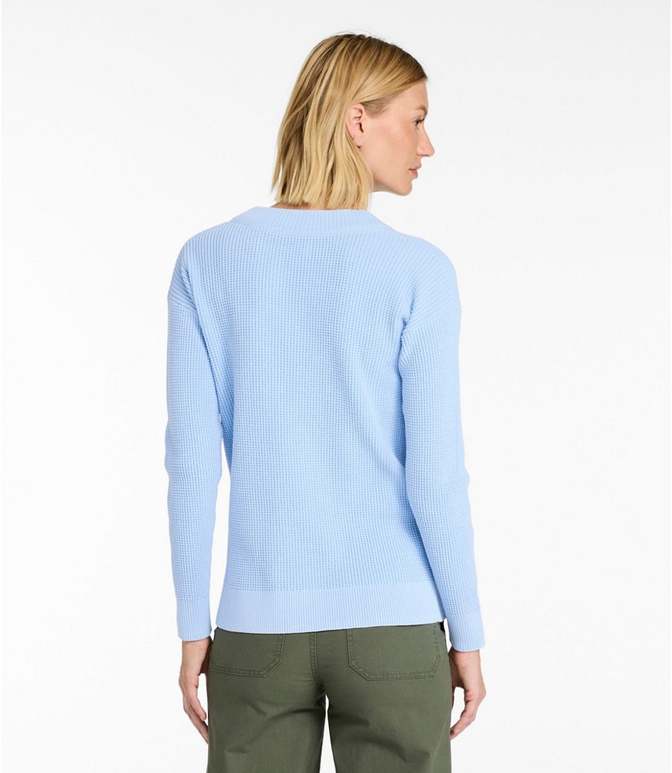 Women's Splitneck Sunwashed Waffle Sweater