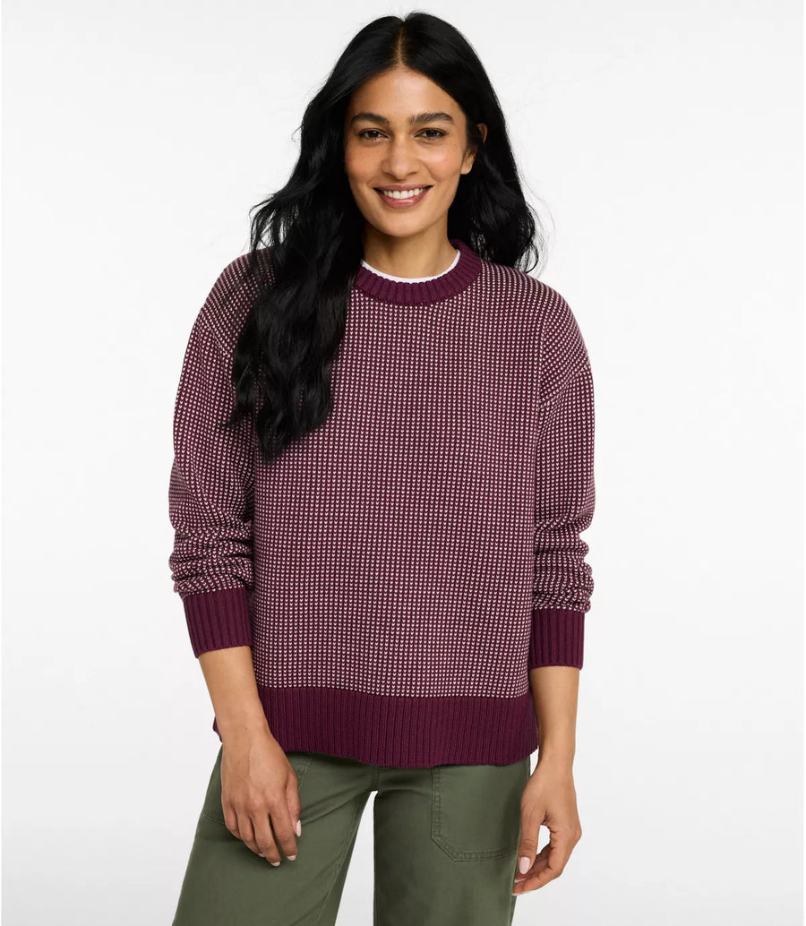 LLBean Women's The Original Double L Crewneck Birdseye Sweater
