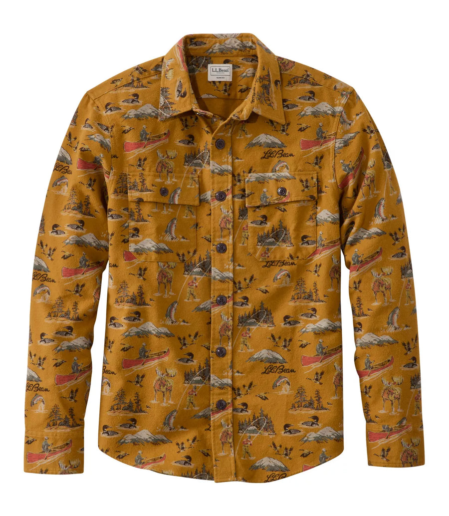 LLBean Men's 1933 Chamois Cloth Print Shirt Slim Fit