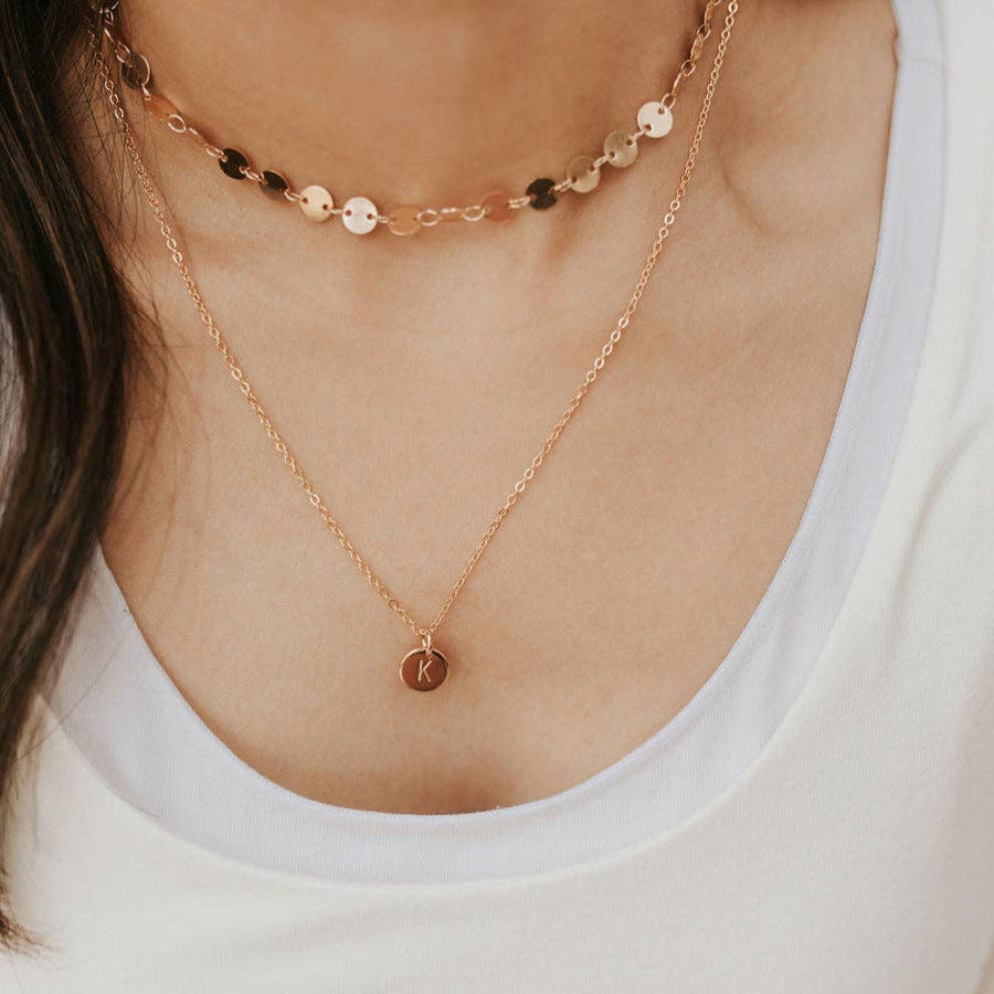 Mauve Jewelry Initial Necklace