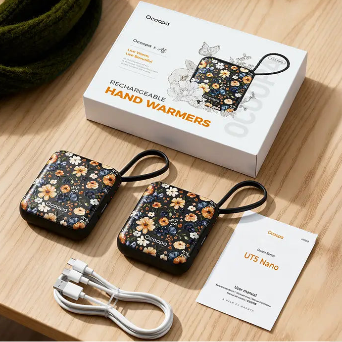 Ocoopa UT5 Nano Floral Reusable Hand Warmers