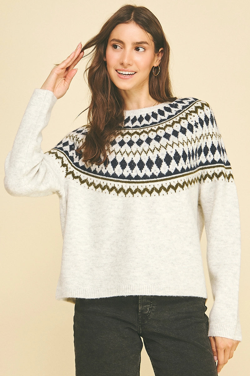 PINCH Nordic Pattern Knit Sweater
