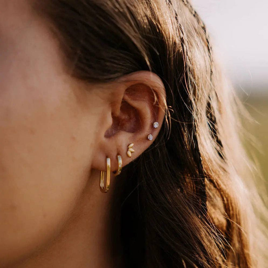 Mauve Jewelry Lotus Flat Back Studs