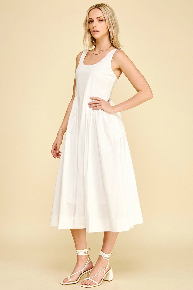PINCH A-Line Poplin Midi Dress